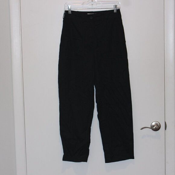 Treasure & Bond Black High Rise Straight Leg Pants Women's Size 6 - Picture 2 of 11